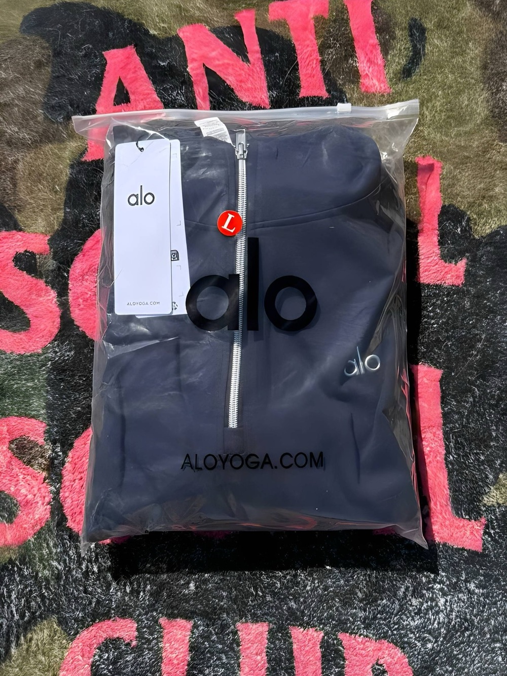 ALO Yoga Men's Navy Athletic Shorts with Silver Zipper